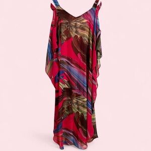 Robbie Bee Asymmetrical Dress in Pink and Blue